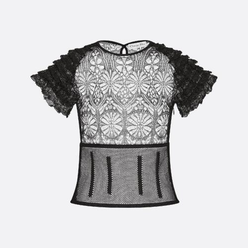  DIOR迪奥 22年秋冬 女士 短袖T恤 Haut a manches courtes 254S68AM601_X9000