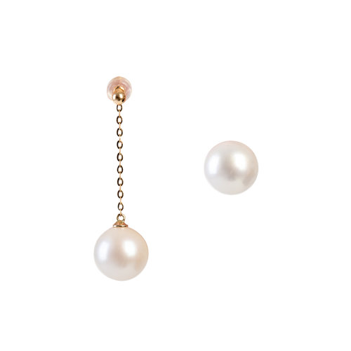 GeleiStory/GeleiStory向往系列不对称淡水珍珠耳钉12MM 女士耳钉 女友礼物 送闺蜜 生日礼物 店铺特惠