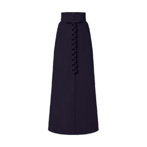  LV路易威登 22年秋冬 22年早春 女士 半身裙 Jupe en crepe de laine a boutons-pression 1A9MNF 1A9MNG 预定商品2-6周发货