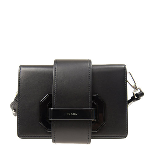 PRADA/普拉达 女士黑色牛皮 单肩包斜挎包女包1BD067-2AIXF-0002