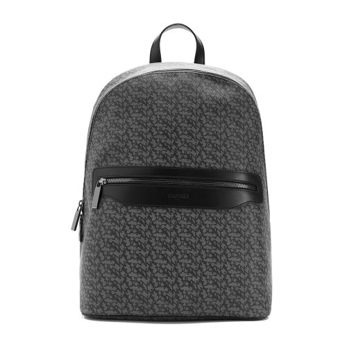 CANALI/康纳利 男士CANALI标识印花皮革拉链双肩包【BLACK EDITION】 P325921-NC00082-110 19年秋冬