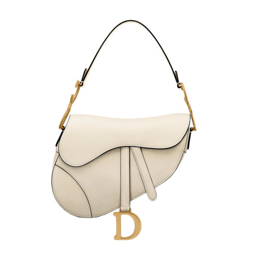 DIOR/迪奥 SADDLE系列 拿铁色粒面小牛皮单肩手提马鞍包M0446CBAA_M030
