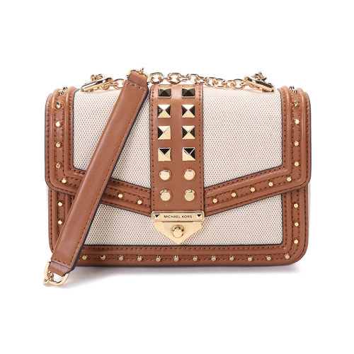 Michael Kors/迈克·科尔斯  MK女包 SOHO系列织物/配皮铆钉装饰手提单肩斜挎包 30T1G1SL5C
