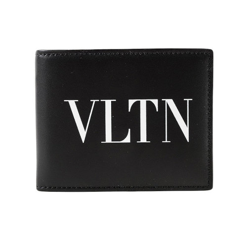 Valentino/华伦天奴  男包女包黑色皮革时尚百搭两折钱包   QY2P0P32LVN 0NO