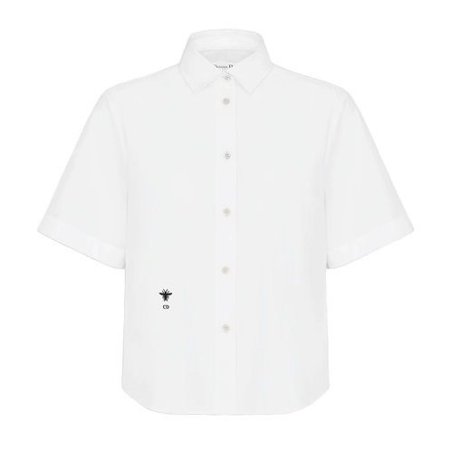 DIOR/迪奥 白棉府绸 女士短袖衬衫111B61A3356_X0100