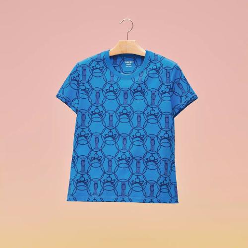  HERMES爱马仕 22年秋冬 女士 短袖T恤 T-shirt droit imprime ??Promenade du Matin?? H2H