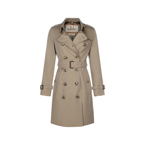 BURBERRY/博柏利【22春夏新款】女款棉质切尔西版型Heritage Trench中长款风衣大衣外套 80457761