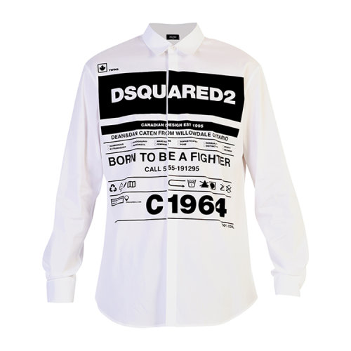 Dsquared2/D二次方  春夏 百搭 男性 白色 男士长袖衬衫 S74DM0391 S44131 100