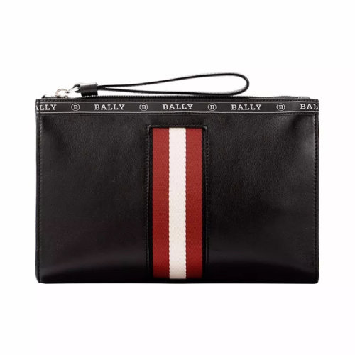 BALLY/巴利 男士 男包 黑色皮革时尚手拿包 6235420