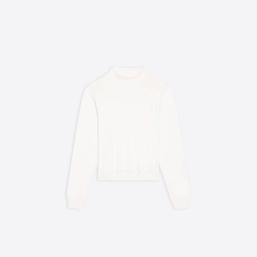  BALENCIAGA巴黎世家 22年秋冬 女士 卫衣 Womens Balenciaga Back Hem Shrunk Sweatshirt in W