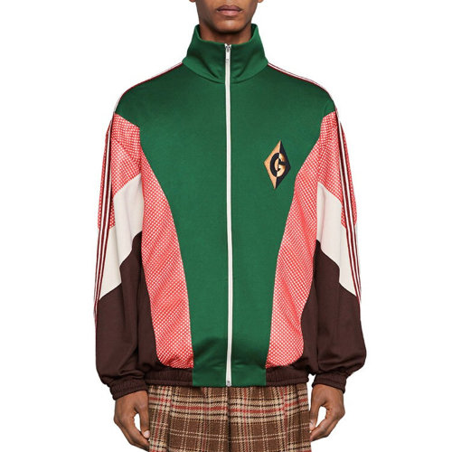 GUCCI/古驰 男士拼色高领拉链外套夹克 587372-XJBOJ-3103