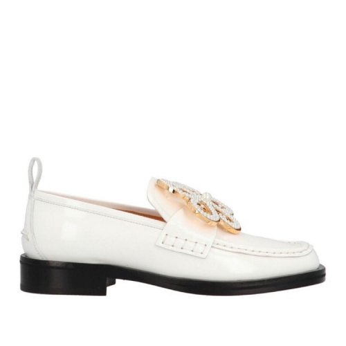 LOEWE/罗意威 女士白色皮革平底单鞋 L814290X14-2100