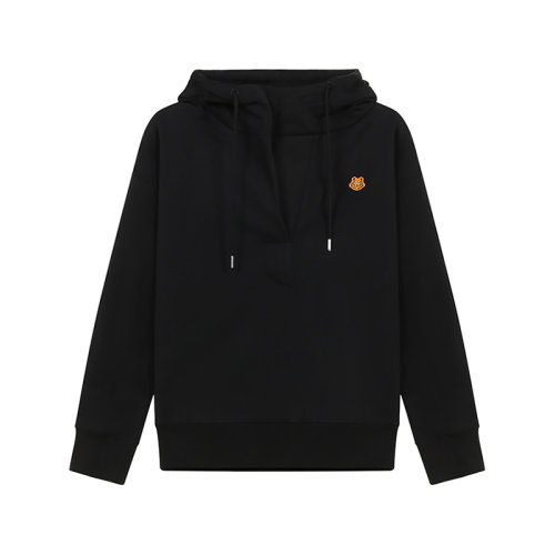 KENZO/高田贤三 女卫衣 女士棉质加绒款连帽高领卫衣运动衫小虎头刺绣 2SW661 4MO