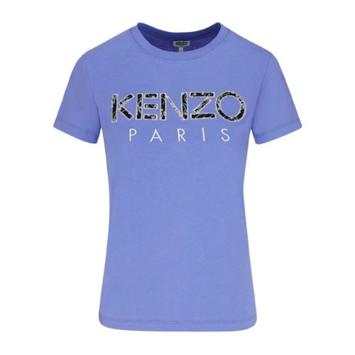  KENZO/高田贤三 女士雾霾蓝棉质短袖T恤 FA52TS701 990 66 PLFSX