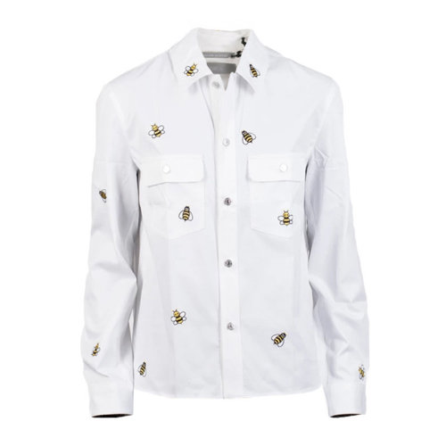 DIOR/迪奥  男装 时尚 蜜蜂刺绣 男士白色棉质长袖衬衫 923C559W9214082 HKY012467