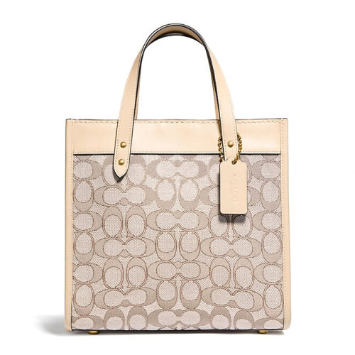 COACH/蔻驰  】【专柜款】Field Tote系列22女士拼色鞣制皮革经典双C字母徽标提花单肩包斜挎包手提包托特包女包 C3865B4RH3