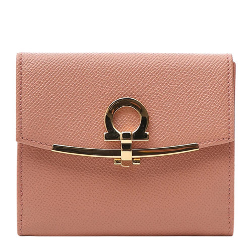 Salvatore Ferragamo/菲拉格慕 女士牛皮休闲短款对折钱包 22-C877多色可选(99新未使用)
