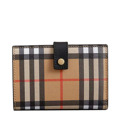 BURBERRY/博柏利 Vintage 复古格纹牛皮革折叠式钱包 40731371