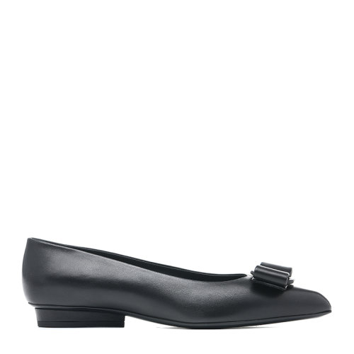 Salvatore Ferragamo/菲拉格慕22年标志蝴蝶结羊皮革女士平底单鞋平跟鞋VIVA07