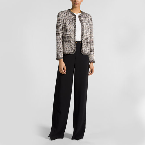 St.John/盛蔷女士柔软斜纹双排扣外套女士夹克K61X012