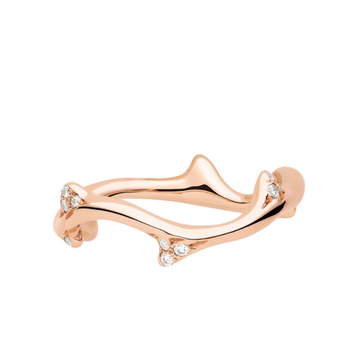 DIOR/迪奥 22春夏新款BOIS DE ROSE系列 18k金玫瑰金镶嵌钻石戒指JBDR95010_0000