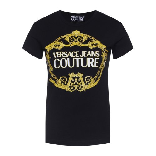  VERSACE JEANS COUTURE 女士黑色棉质短袖T恤 B2HVA7E0 30311 L03 PLFSX