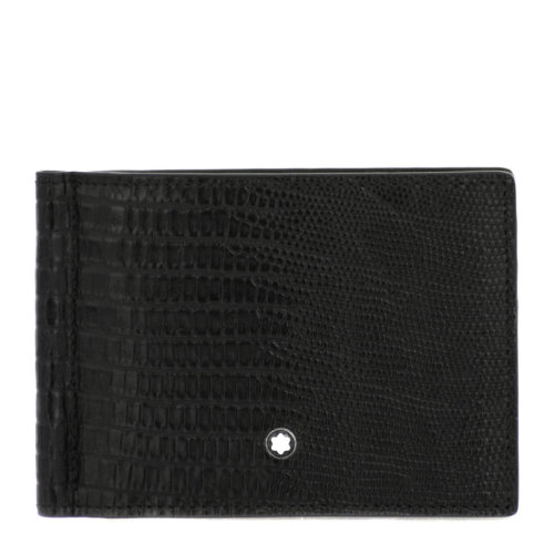 MontBlanc/万宝龙 男士时尚商务黑色皮革短款钱包钱夹卡夹手拿包男包 116288