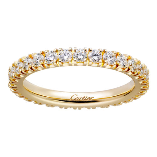 CARTIER/卡地亚 ALLIANCE ETINCELLE系列 18K金黄金镶嵌38颗钻石 结婚求婚订婚戒指B4087000