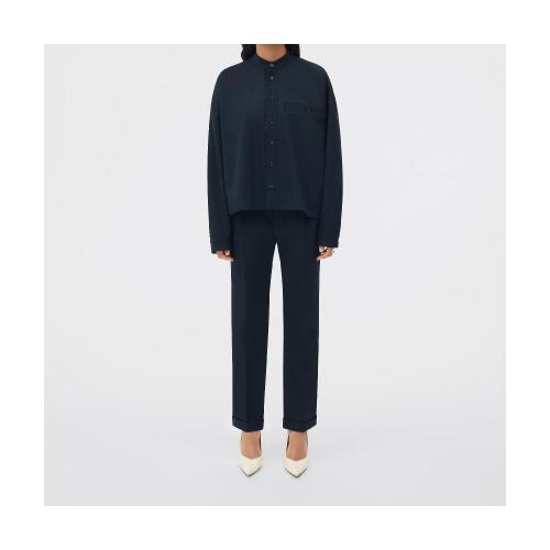  BV葆蝶家 22年秋冬 女士 长袖衬衫 chemise en grain de poudre stretch 707349V19M04140