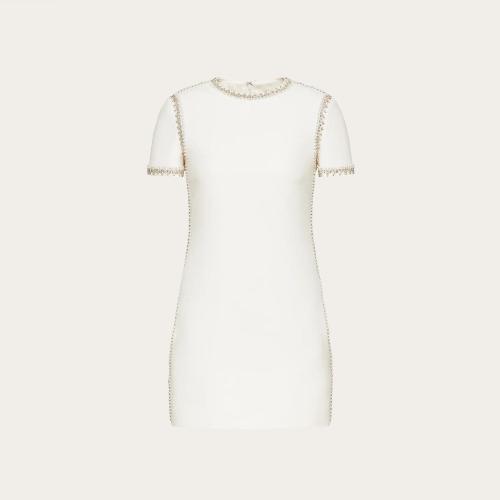  VALENTINO华伦天奴 22年秋冬 女士 连衣裙 ROBE EN CREPE COUTURE 1B3VAZE01CFA03