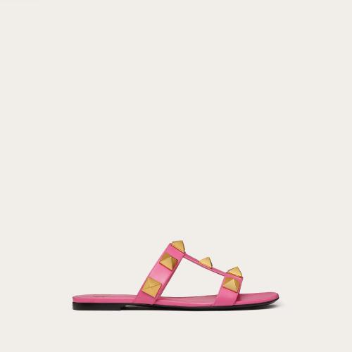  VALENTINO华伦天奴 22年春夏 女士 平底凉鞋 CLAQUETTES ROMAN STUD EN VEAU XW2S0BU9ZWMHW4