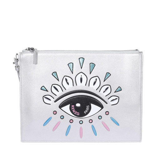 KENZO/高田贤三 凯卓女包 女士 银色皮革时尚手拿包 FA52PM602L23.AG