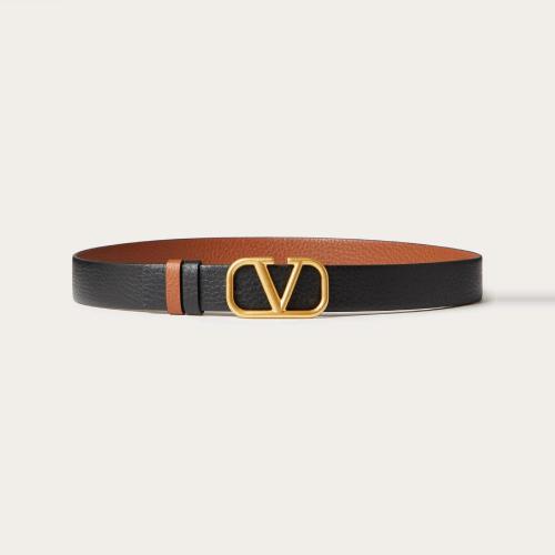  VALENTINO华伦天奴 22年秋冬 男士 腰带 Ceinture VLogo Signature reversible en veau imprim
