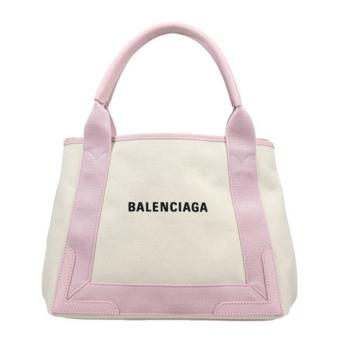 Balenciaga/巴黎世家 女士粉色帆布牛皮手提包 339933-AQ38N-9268