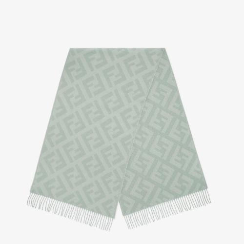  FENDI芬迪 22年秋冬 女士 围巾 薄荷绿羊绒围巾 FXT260A8RSF0QC3