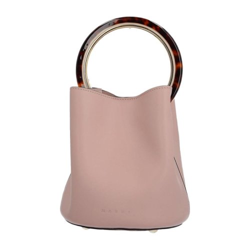 MARNI/玛尼 蔡依林/娜扎同款 Pannier系列 女士小牛皮圆形手柄时尚水桶包手提包单肩斜挎包