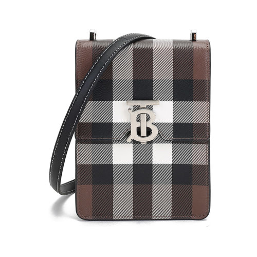 BURBERRY/博柏利【22春夏新款】男女通用款牛皮Robin洛宾包手机包单肩斜挎包锁扣包 80357791