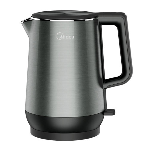 Midea/美的电水壶1.7L家用电热水壶304不锈钢双层防烫自动断电烧水壶MK-HJ1713a