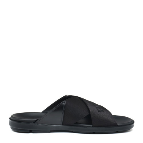 PRADA/普拉达时尚简约织物皮革男士拖鞋2X30323L7