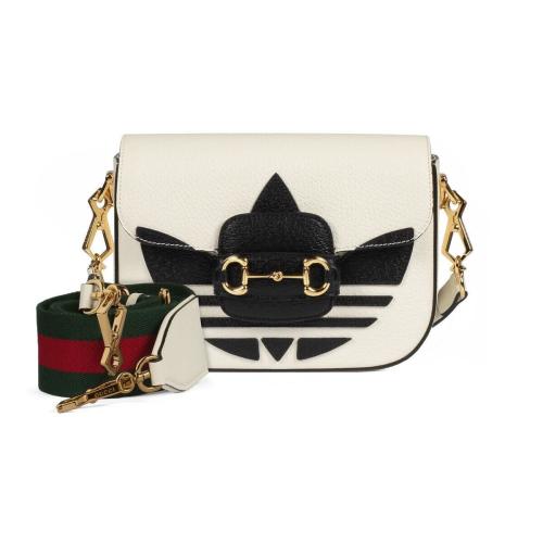  GUCCI古驰 22年秋冬 女士 adidas x Gucci Horsebit 1955系列迷你手袋 658574 U3ZDG 8727