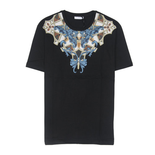 VERSACE/范思哲 男士纯色棉质复古印花装饰圆领短袖上衣T恤 V800683-VJ00236 多色可选