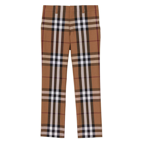 BURBERRY/博柏利 巴宝莉 男裤 格纹 男士时尚百搭棕色羊毛西裤 45652171