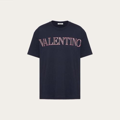  VALENTINO华伦天奴 22年秋冬 男士 短袖T恤 T-SHIRT IMPRIMé VALENTINO NEON UNIVERSE XV3MG1
