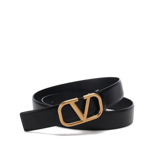 Valentino/华伦天奴【22春夏新款】男士皮革VLogo Signature板扣式双面皮带腰带3cm XY2T0Q90ECU