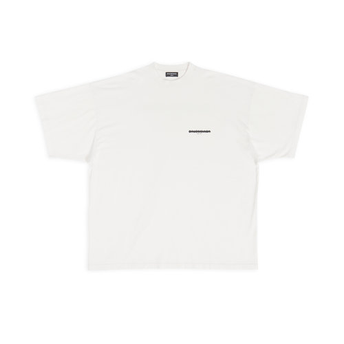 Balenciaga/巴黎世家 22年秋冬新款 男士灰白色纯棉短袖T恤694576TMVJ69800