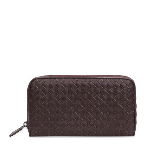 Bottega Veneta/葆蝶家 男士纯色牛皮经典编织拉链开合长款钱夹钱包卡包手包手拿包男包 311263-V4651 多色可选