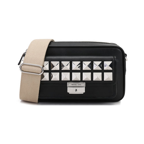 Michael Kors/迈克·科尔斯【22春夏新款】女士BRADSHAW系列皮革铆钉装饰单肩斜挎包相机包 32H1S2BC2T