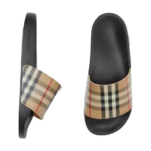  BURBERRY 22年秋冬 女士 Vintage 格纹拖鞋 80242321 预定商品1-3周发货