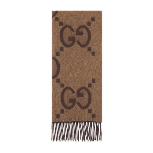  GUCCI古驰 22年秋冬 女士 GG山羊绒提花围巾 674275 3G344 9764
