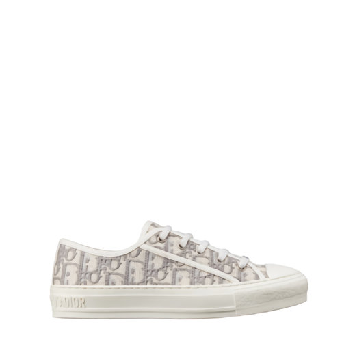 DIOR/迪奥 女士灰色Dior Oblique图案刺绣帆布运动鞋